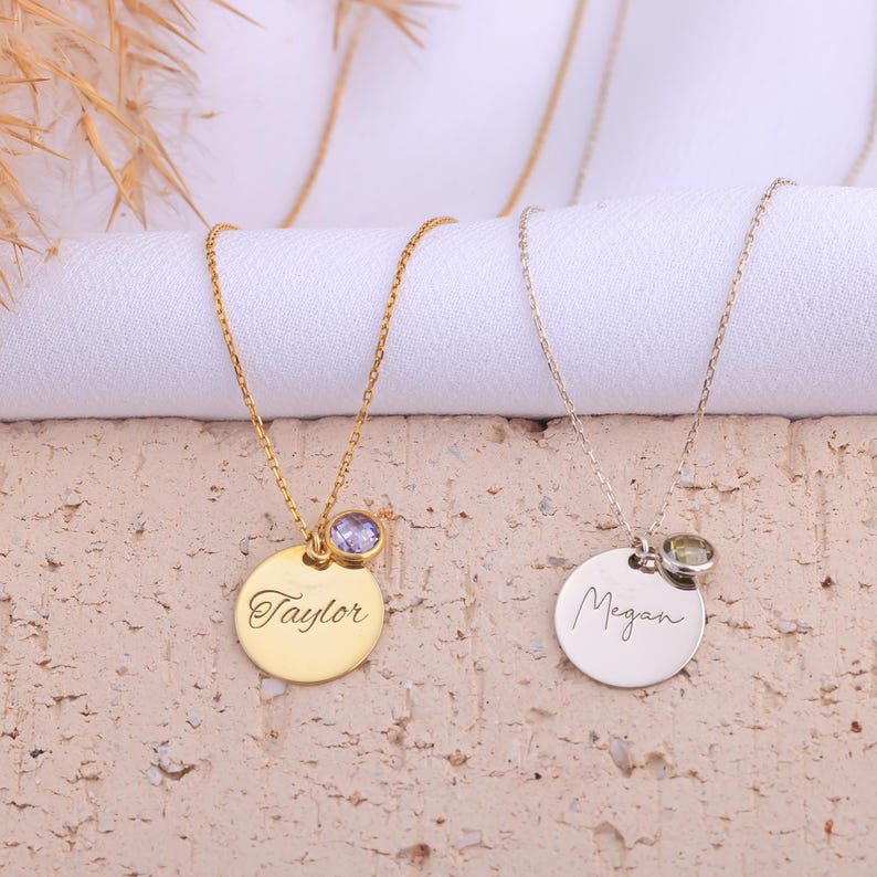 Double Layer Personalized Birthstone Necklace Vera Lux