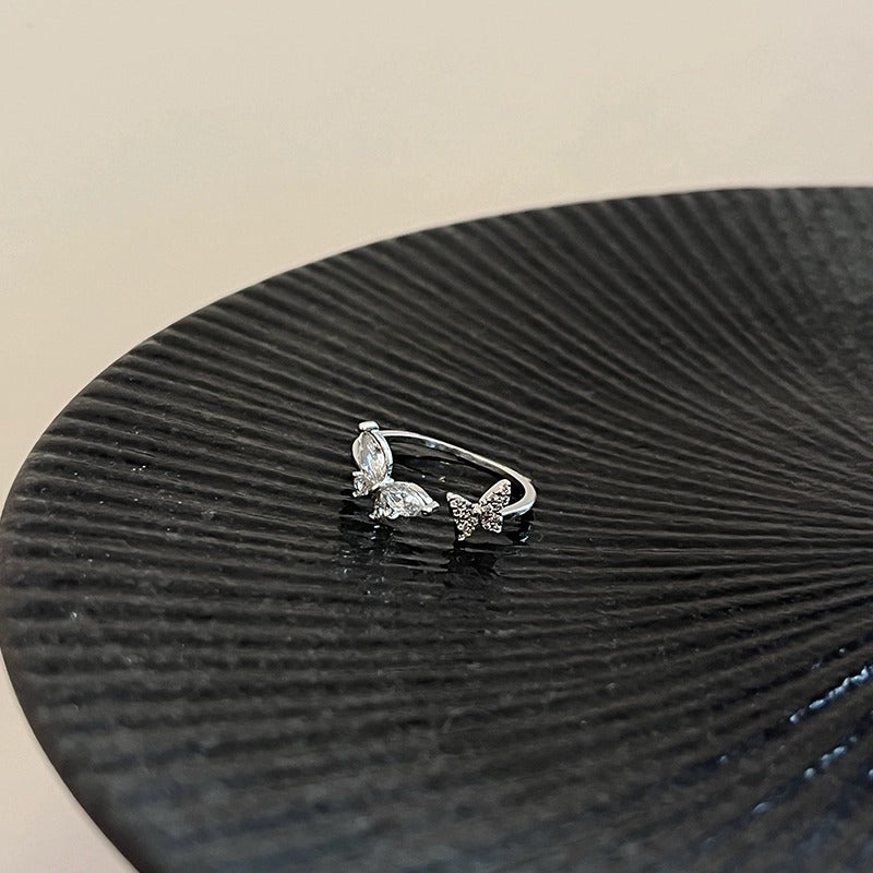 Adjustable Open Butterfly Ring For Women, Minimalist Light Luxury, Delicate High Grade Jewelry Vera Lux