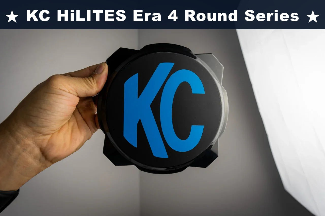 KC HiLITES Era 4 ROUND Series Light Cover Overlays - Universal StickerFab