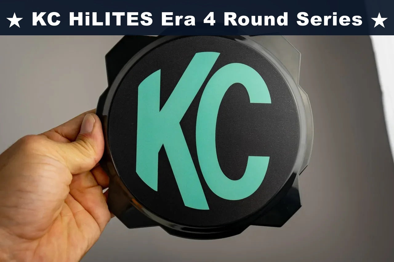 KC HiLITES Era 4 ROUND Series Light Cover Overlays - Universal StickerFab
