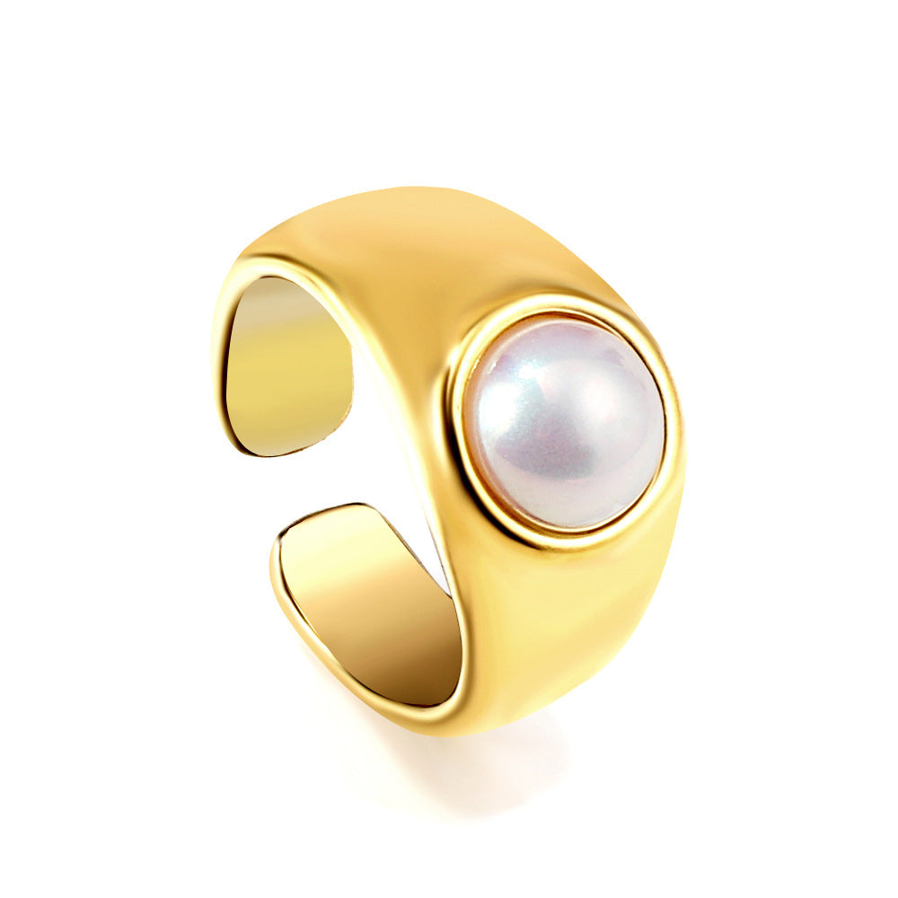 Gold-plated Stainless Steel White Shell Jewelry Vera Lux