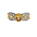 Natural Citrine 925 Silver Openwork Ring Vera Lux