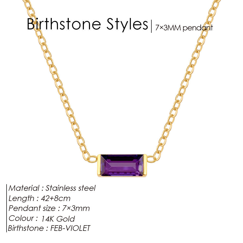 18K Gold-plated Layered Choker With A December Birthstone Pendant Vera Lux