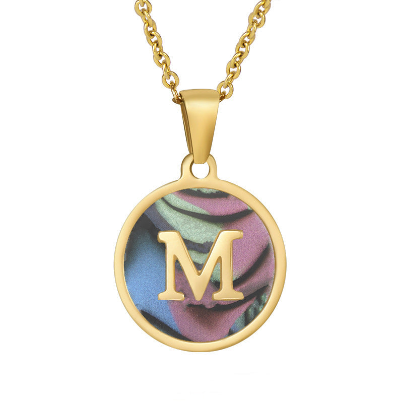 Natural Shell Initial Necklace Collection Vera Lux