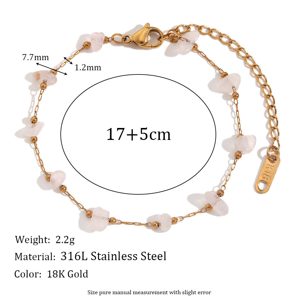 Fashionable Natural Pebble Handmade Bracelet Vera Lux