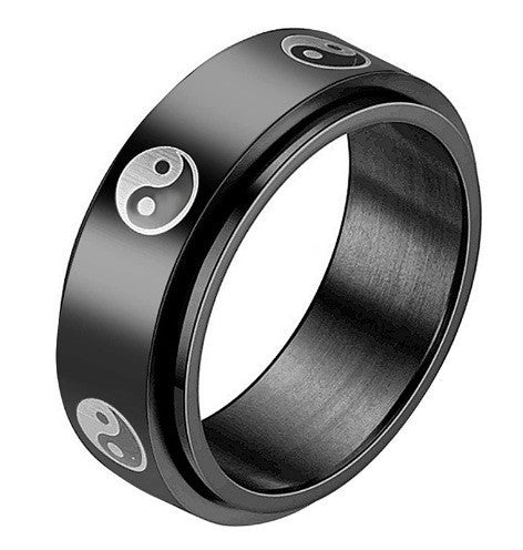 Titanium Steel Rotating Ring For Men Vera Lux
