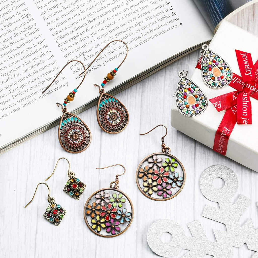4-Pair: Bohemian Vintage Dangle Earrings DailySale