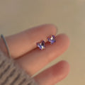 Women Tiny Heart Gold Stud Earrings Comfortable Sleepable No Remove Ear Ornaments Vera Lux