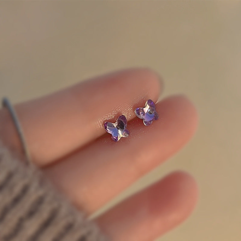 Women Tiny Heart Gold Stud Earrings Comfortable Sleepable No Remove Ear Ornaments Vera Lux