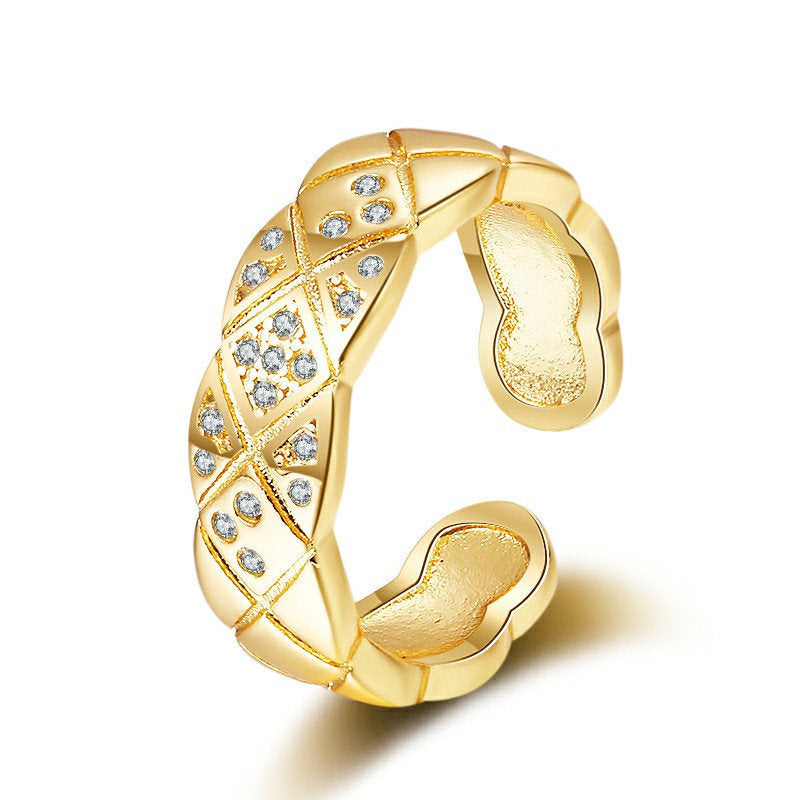 Korean-style Minimalist Niche Pure Copper Gold-plated Ring For Women Vera Lux