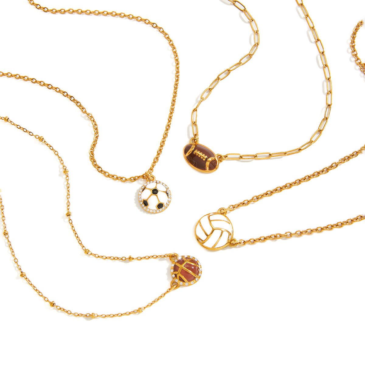 Sports Ball Pendant Necklace Collection Vera Lux