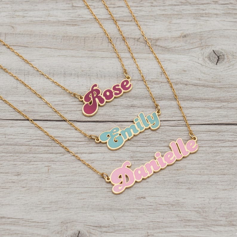 Personalized Cursive Name Necklace Vera Lux
