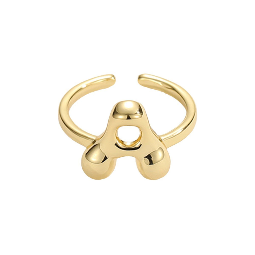 Adjustable English Letter Ring With Adjustable Opening Vera Lux