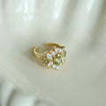 Alloy Electroplated Vintage Oval Open Ring, Unisex Jewelry Vera Lux