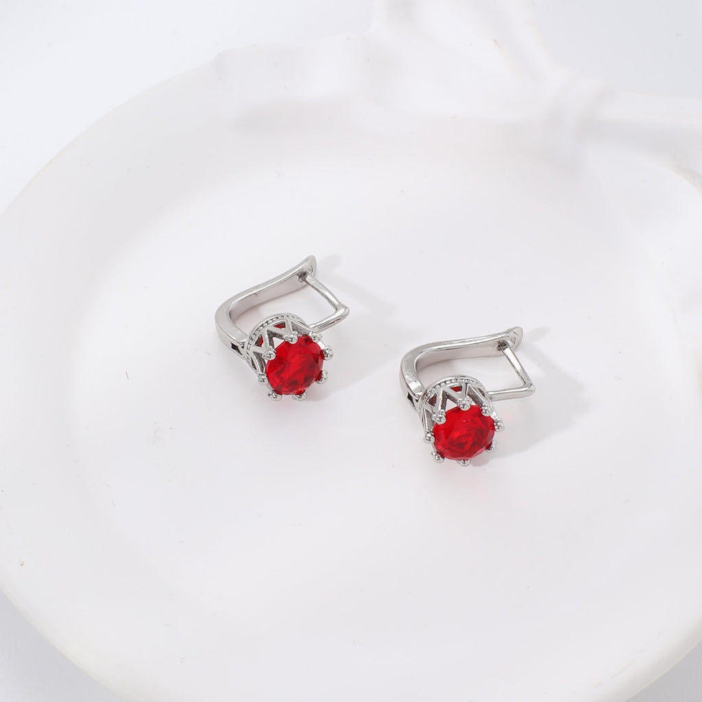 New Round Zircon Earrings For Women Vera Lux