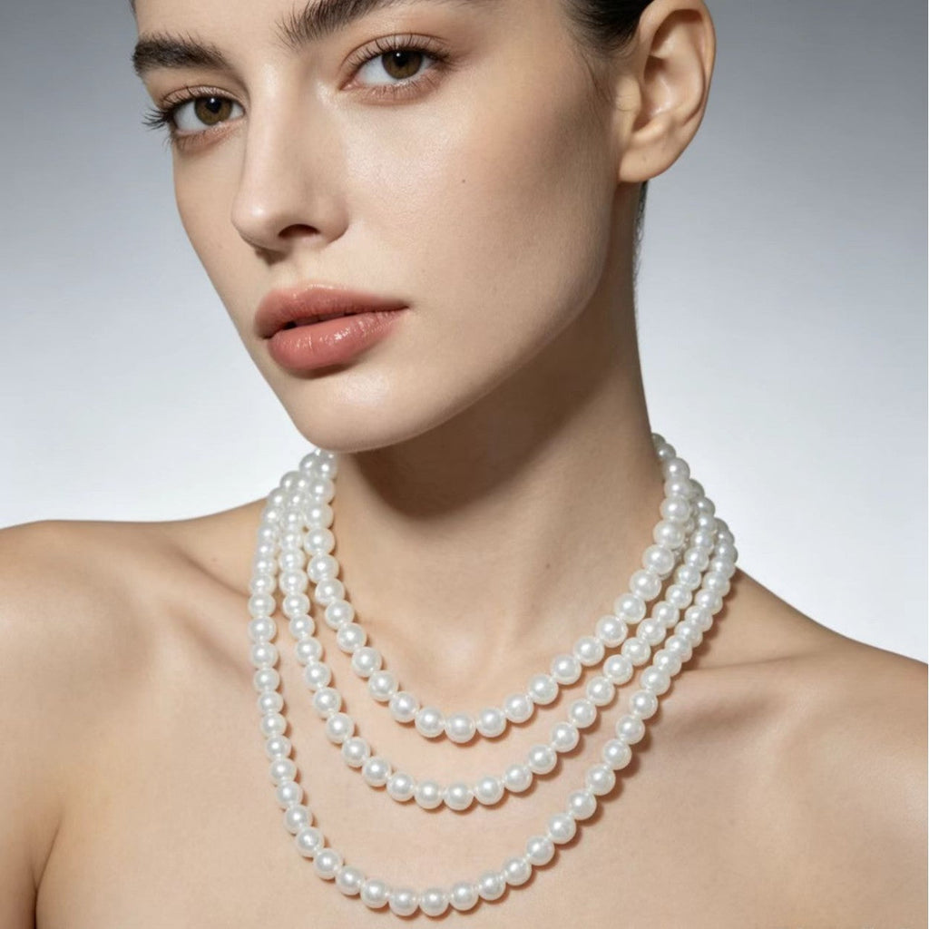 Elegant Multi-strand Pearl Necklace Vera Lux