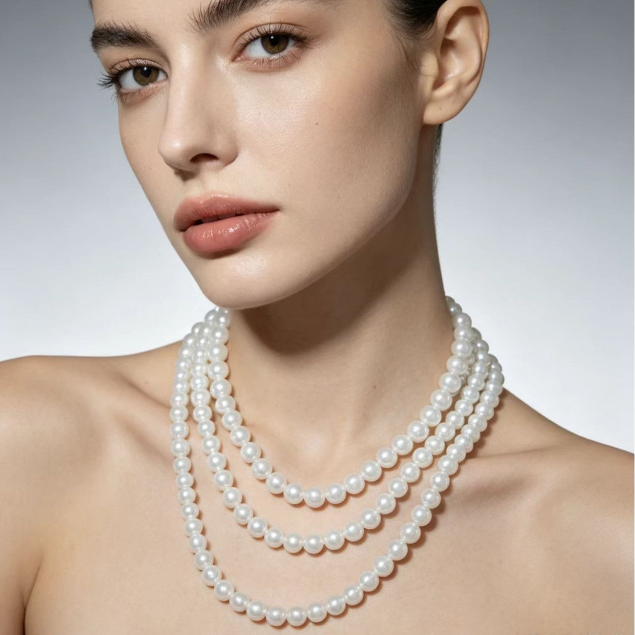 Elegant Multi-strand Pearl Necklace Vera Lux