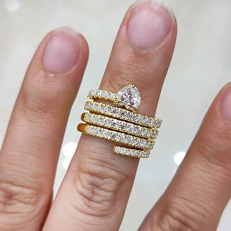 Women's Affordable Luxury Circular Multi-Layer Ring Vera Lux