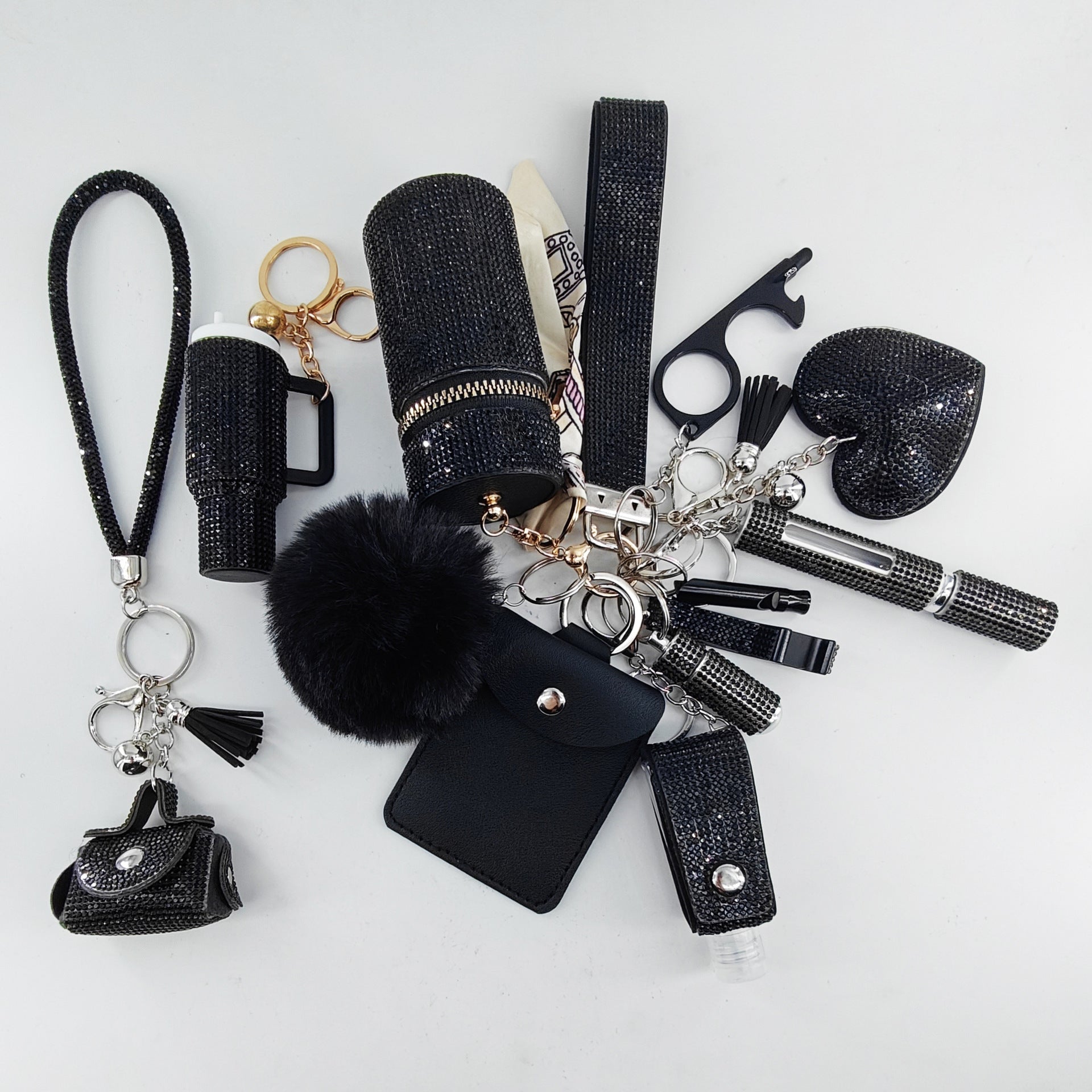 13-Piece Self-Defense Mini Lipstick Keychain Set Vera Lux