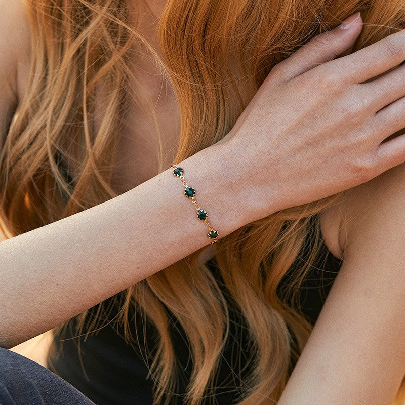 Retro-style Copper-plated 18K Gold French Bracelet Vera Lux
