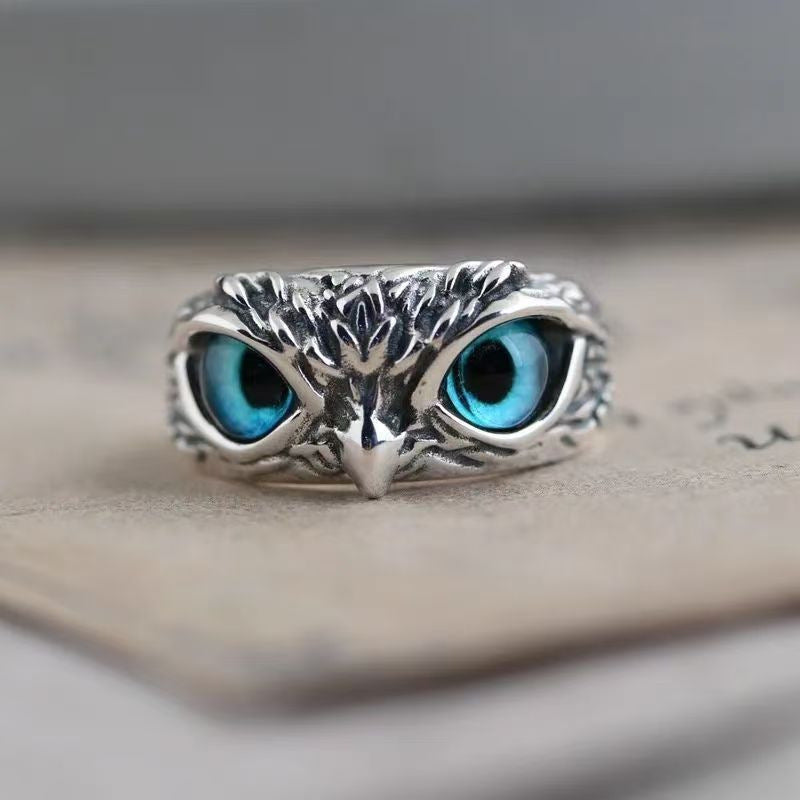 Vintage Owl Ring For Women Men, Creative Personality, Adjustable Open Ring Vera Lux