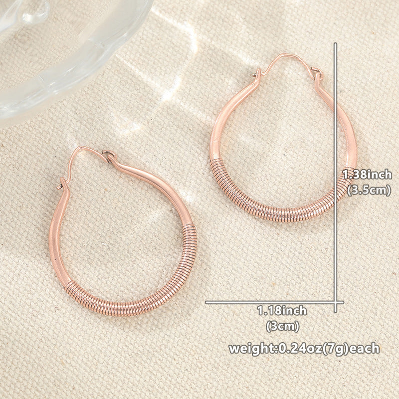 Women's Retro Large Hoop Earrings Jewelry Vera Lux