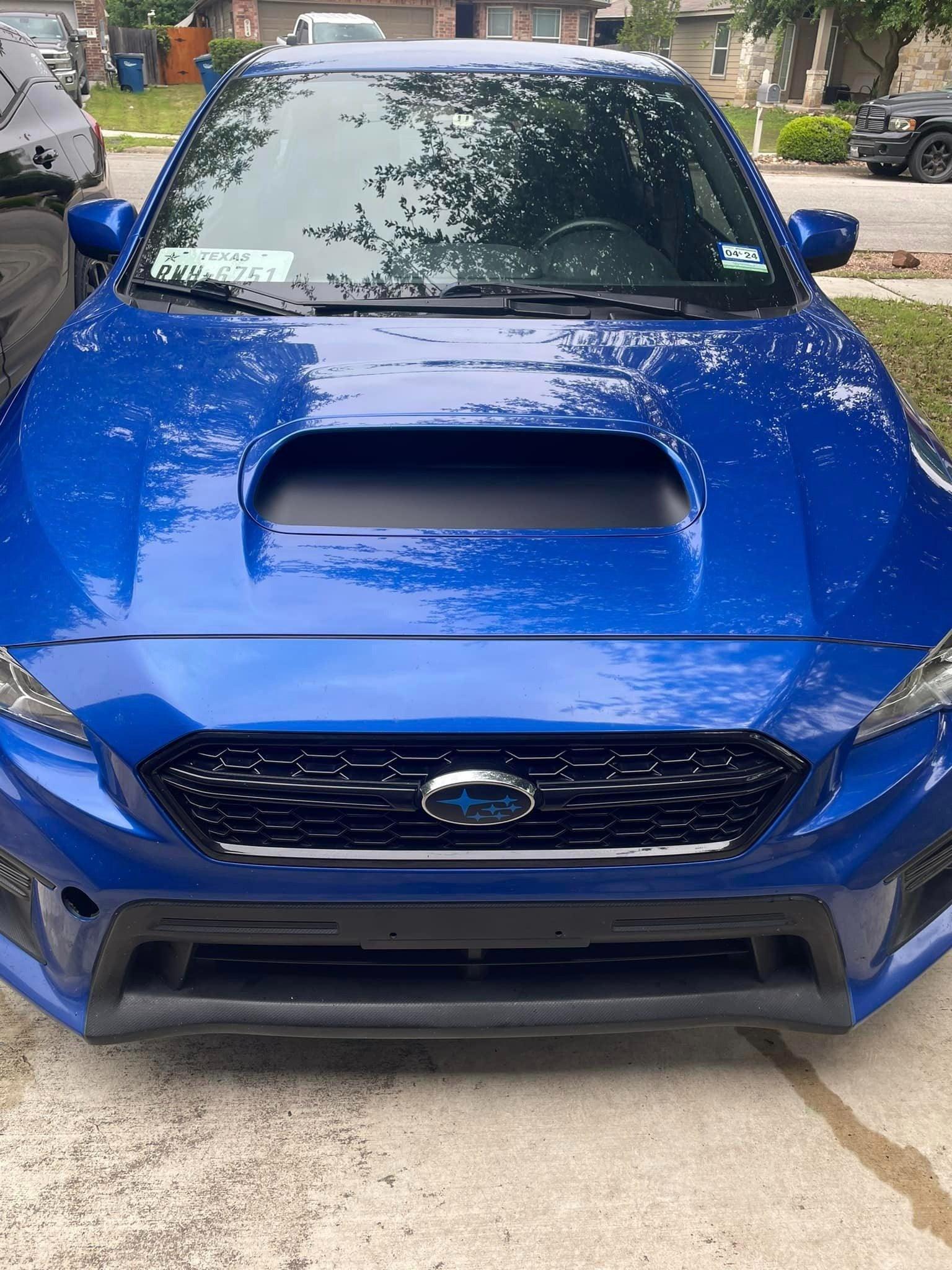 3D Carbon Hood Scoop Overlay - 2015-2021 Subaru WRX / STI StickerFab