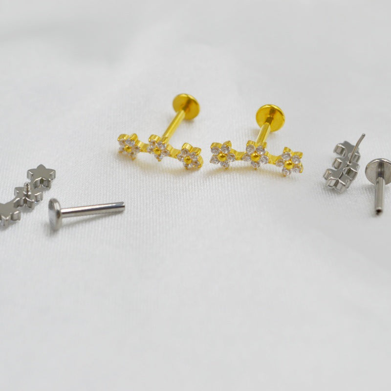 Titanium Alloy F136 Piercing Jewelry Ear Bone Stud Vera Lux