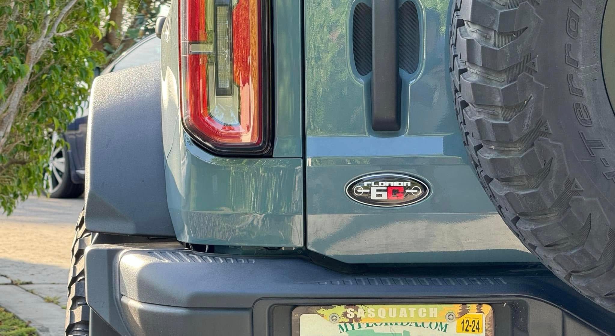 Florida FL6G Club Sticker for Rear Emblem Oval - 2021-2024 Bronco / Bronco Sport StickerFab
