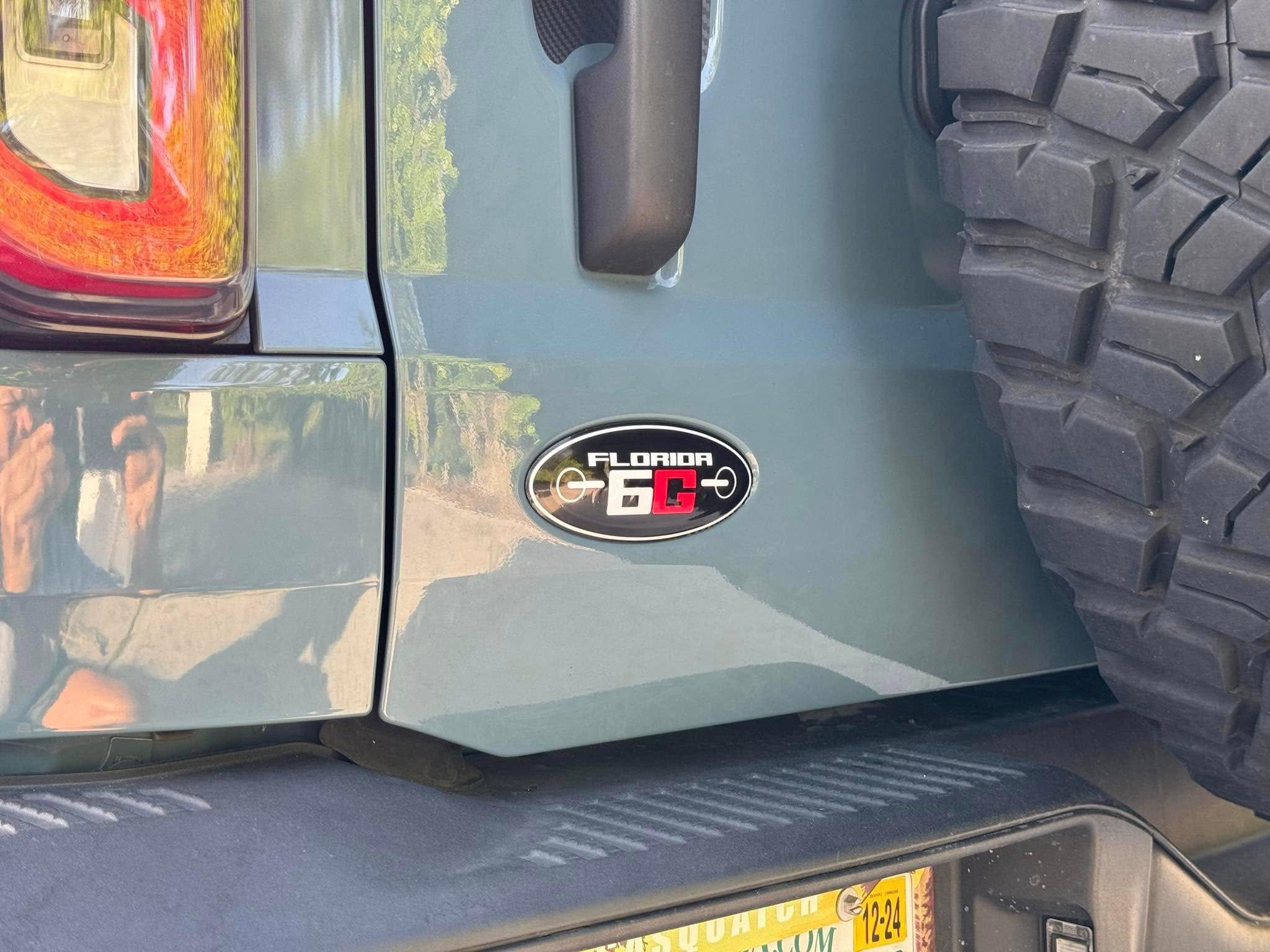 Florida FL6G Club Sticker for Rear Emblem Oval - 2021-2024 Bronco / Bronco Sport StickerFab