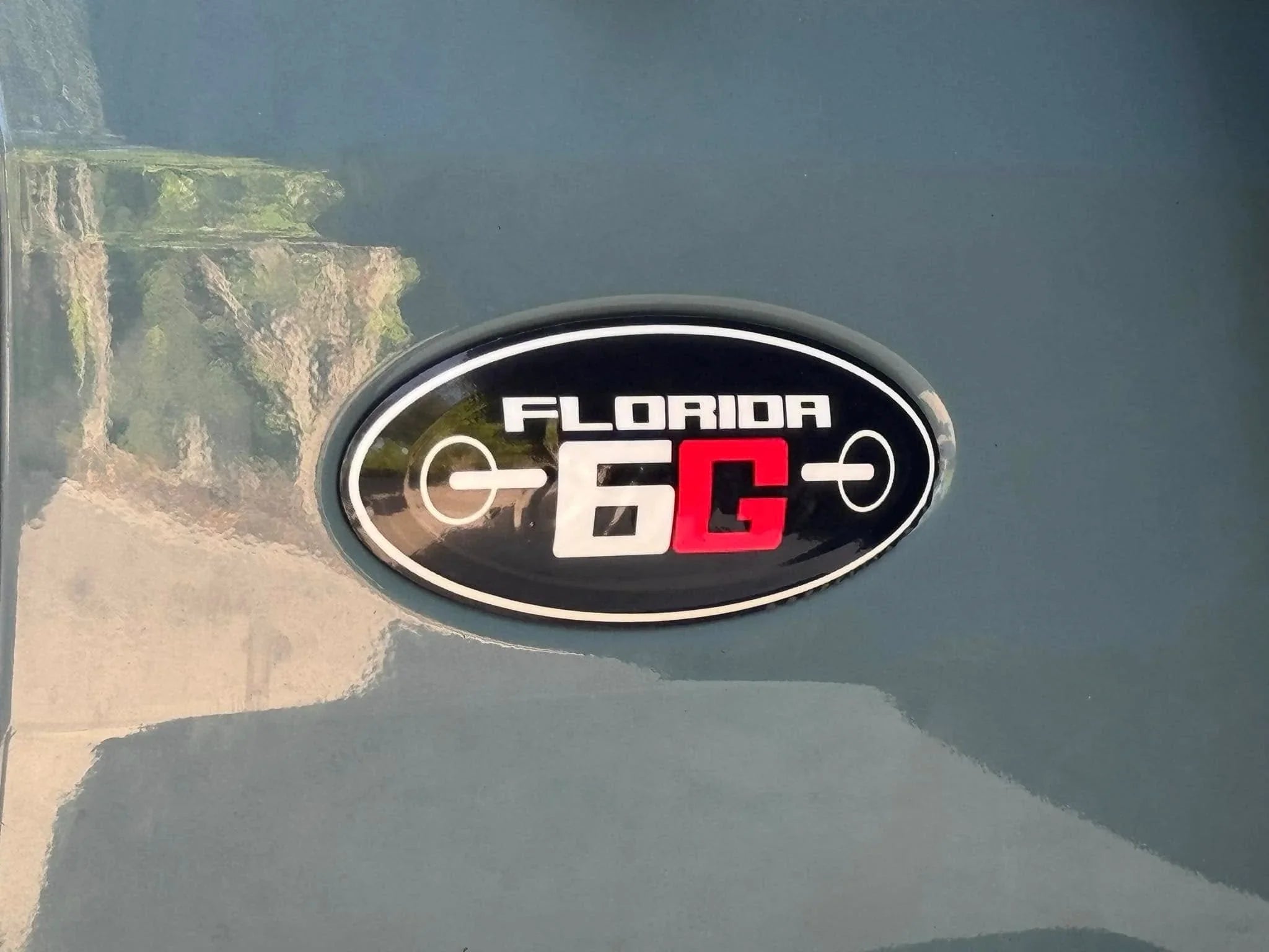 Florida FL6G Club Sticker for Rear Emblem Oval - 2021-2024 Bronco / Bronco Sport StickerFab