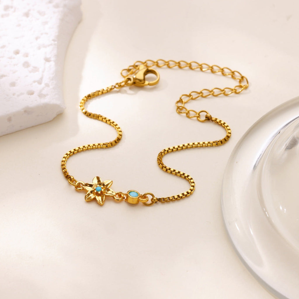 18 Gold December Birth Flower Bracelet Vera Lux