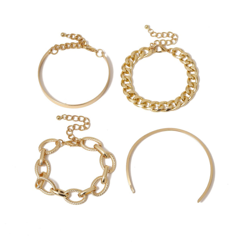 Smooth C-shaped mixed twist chain thread exaggerated O-shaped bracelet Vera Lux