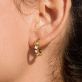 Zircon Fish C Hoop Earrings Vera Lux