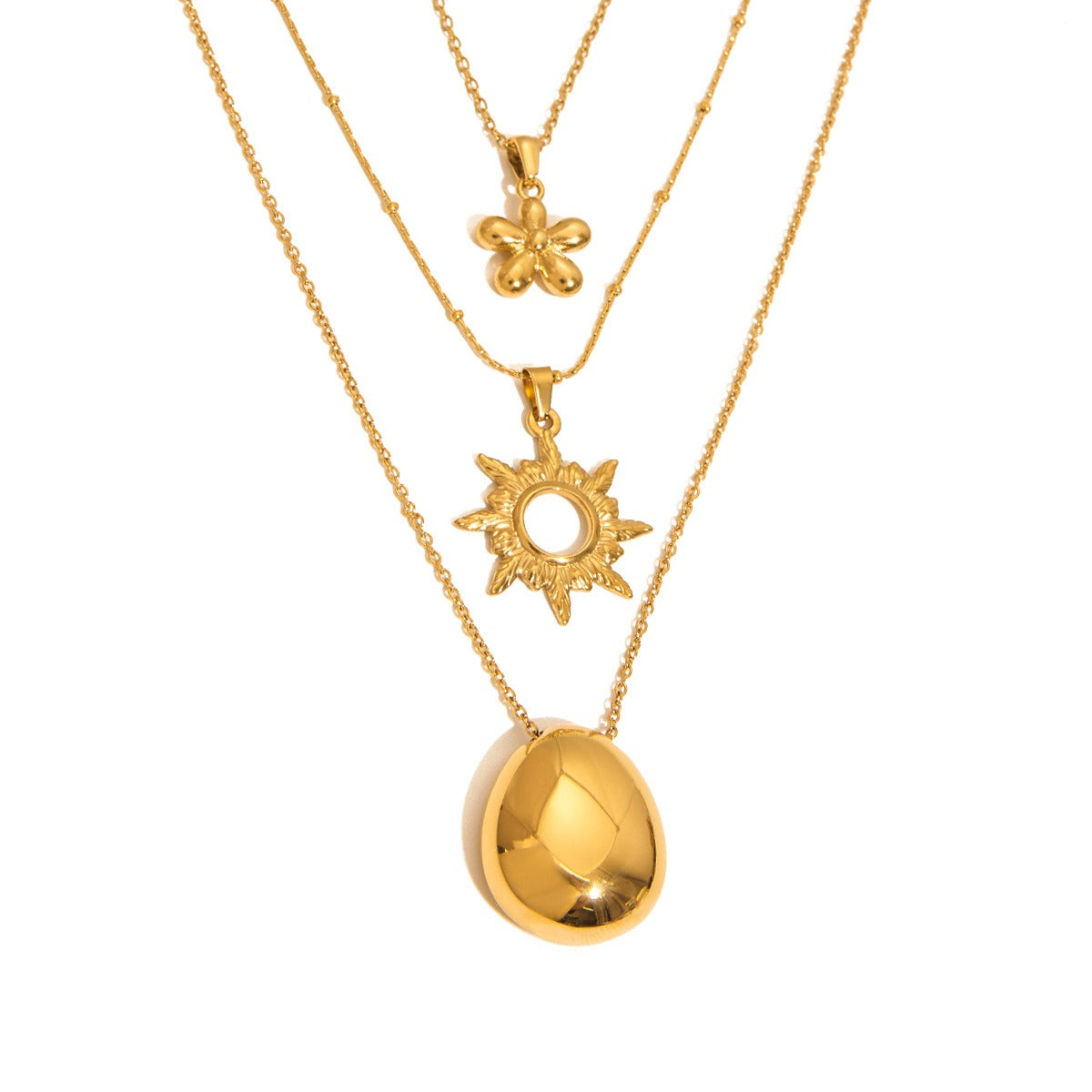 18K Gold Geometric Design Trendy Personality Necklace Vera Lux