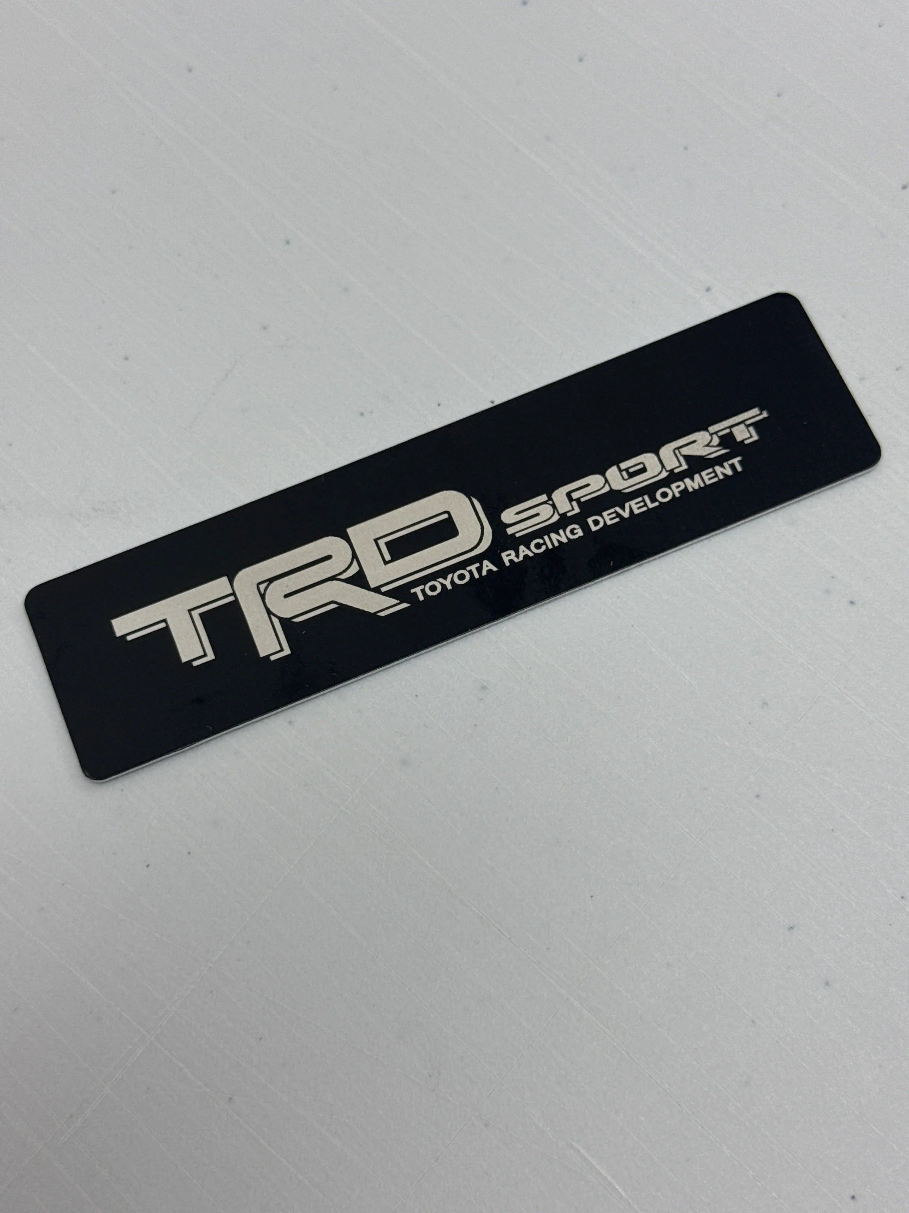 "TRD Sport" Weathertech Floor Mat Logo (Etched Acrylic) - Universal StickerFab