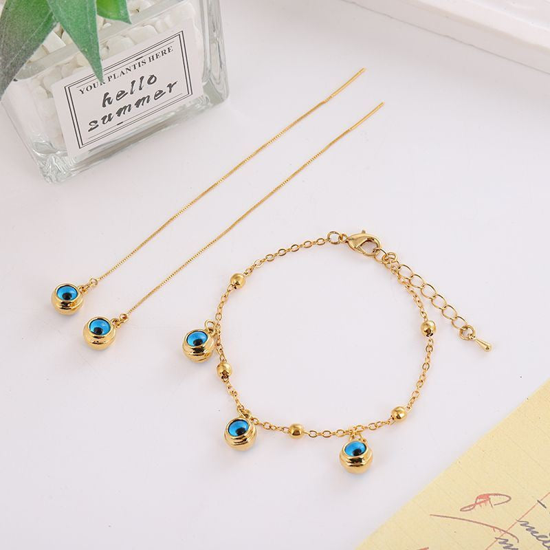 Blue Evil Eye Five Piece Jewelry Set Vera Lux