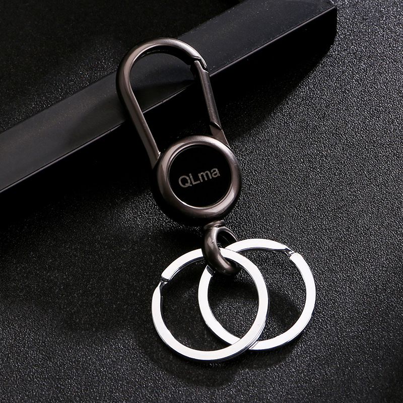 Car key chain-gun black-carbon steel-9 * 3cm-1 piece Vera Lux
