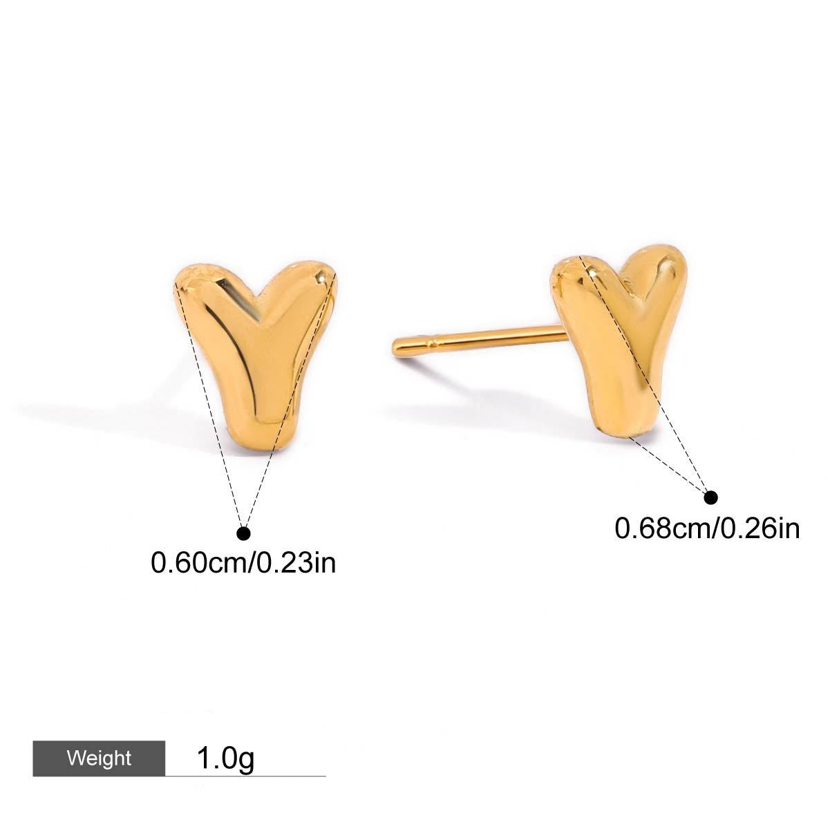 18K gold 26 letters design classic fashion earrings Vera Lux