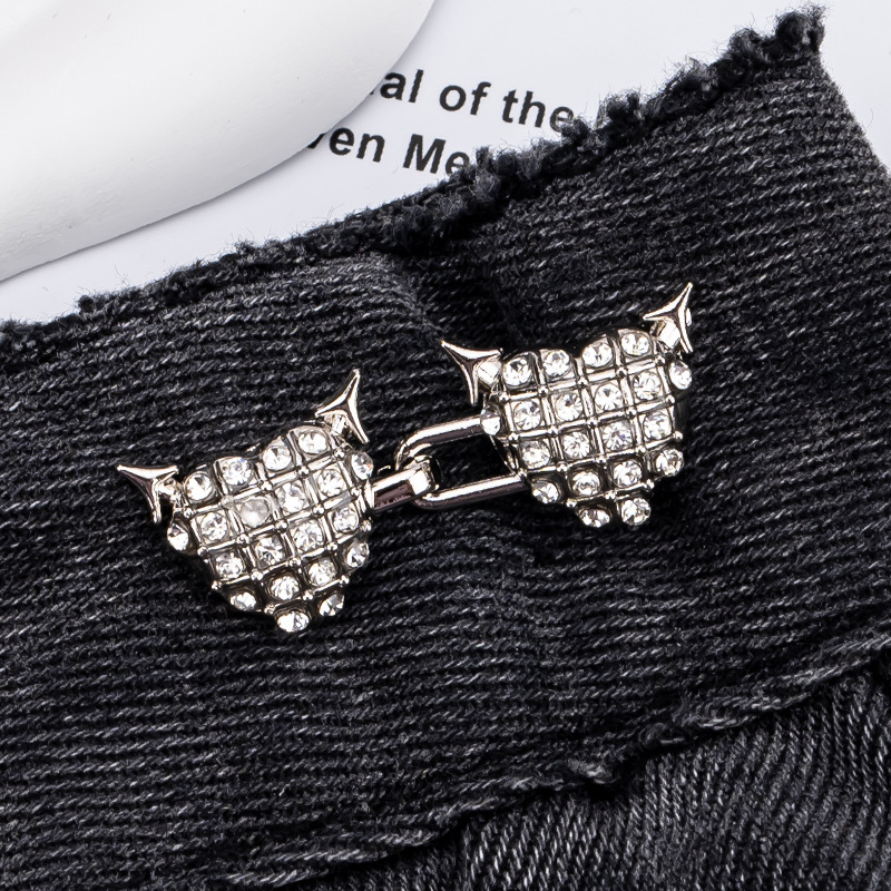 Thorny Heart waist buckle-Silver-Alloy-1 pair Vera Lux