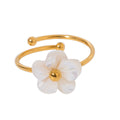 18K gold flower-shaped exquisite and noble ring Vera Lux
