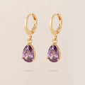 Retro Copper Inlaid Colorful Zircon Earrings Versatile For Women Vera Lux