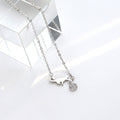 Niche Influencer Silver Necklace With A Cat Pendant For Women Vera Lux