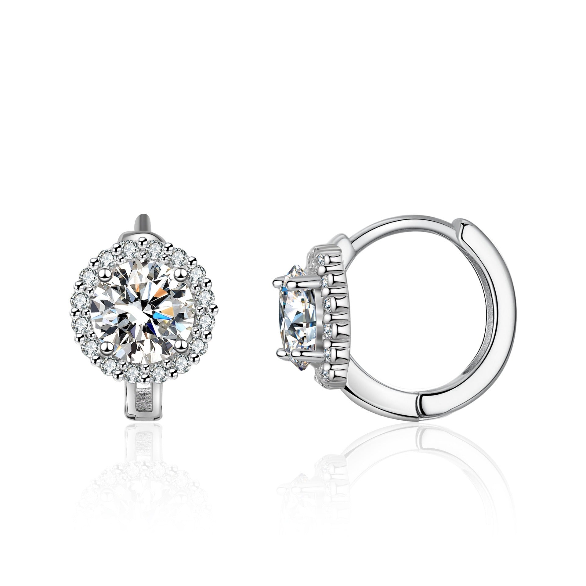 Moissanite D color s925 sterling silver earrings Vera Lux