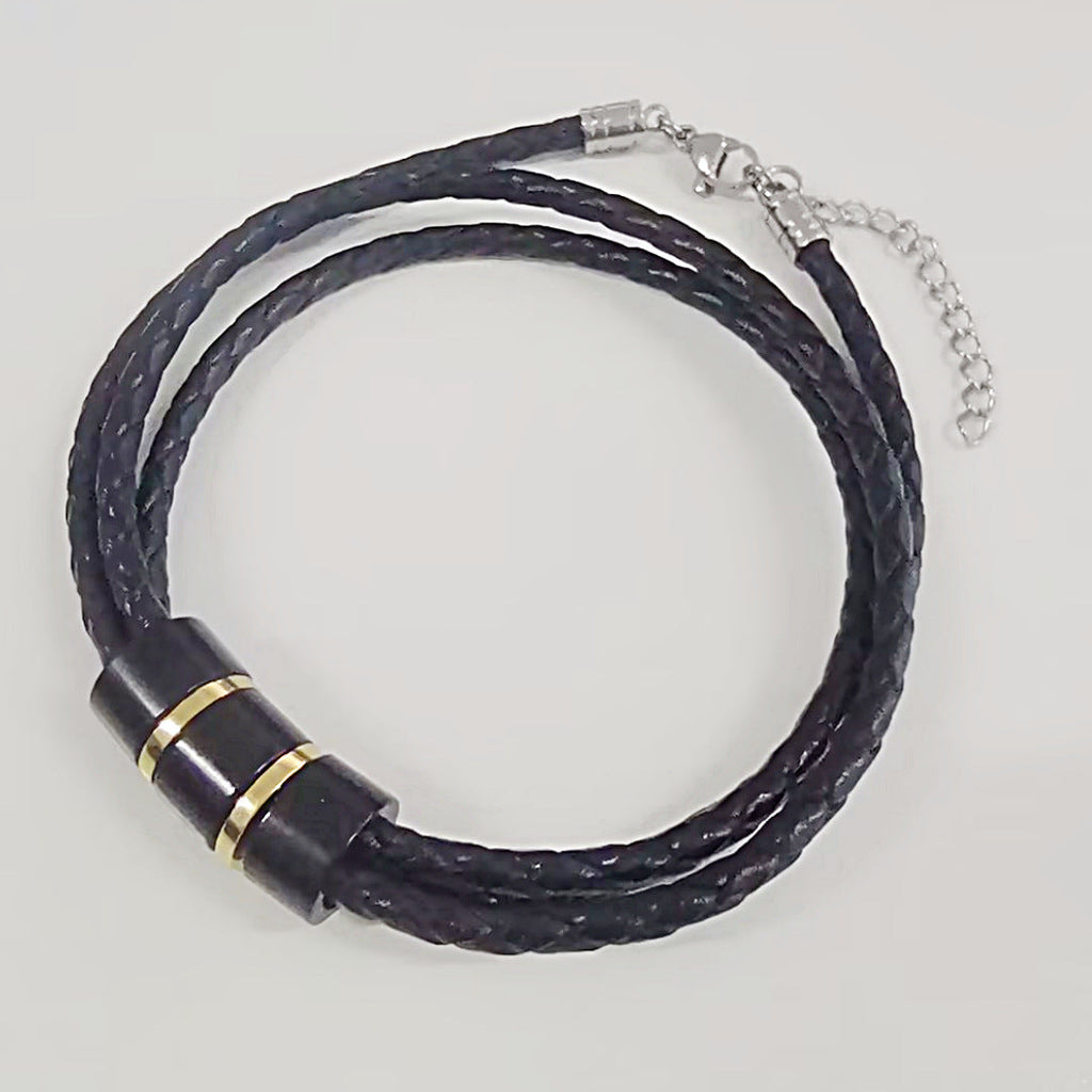 Men's Braided Leather Cord Bracelet Vera Lux