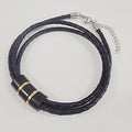 Men's Braided Leather Cord Bracelet Vera Lux