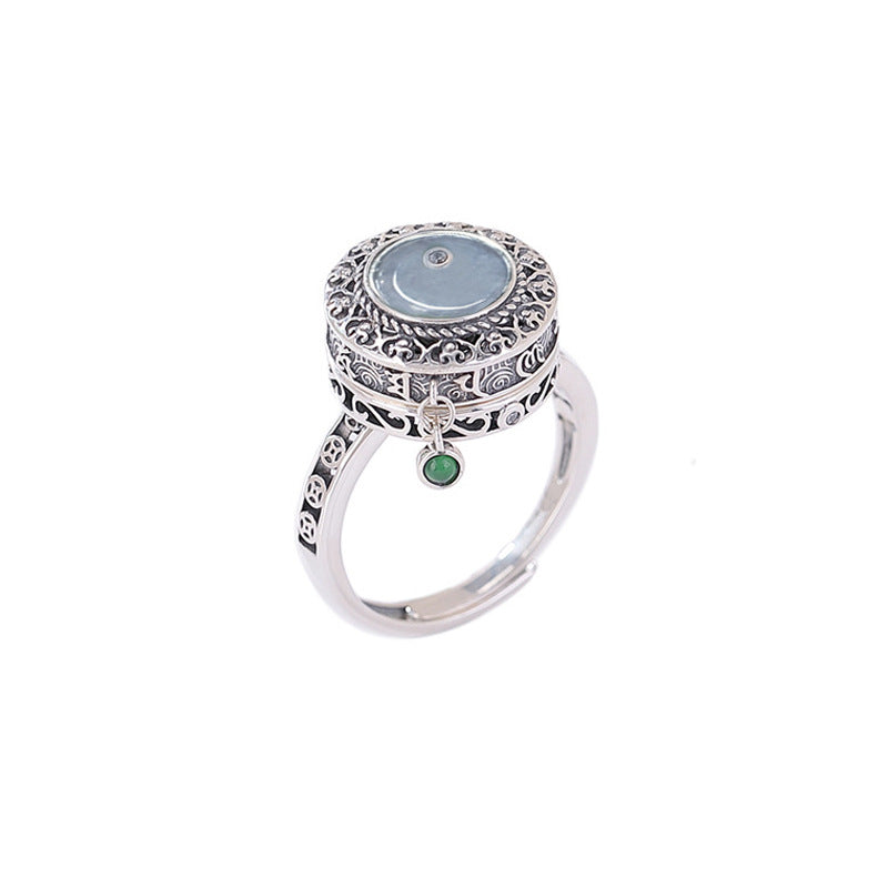 Womens Rotatable Vintage Copper Coin Peace Charm Ring Vera Lux
