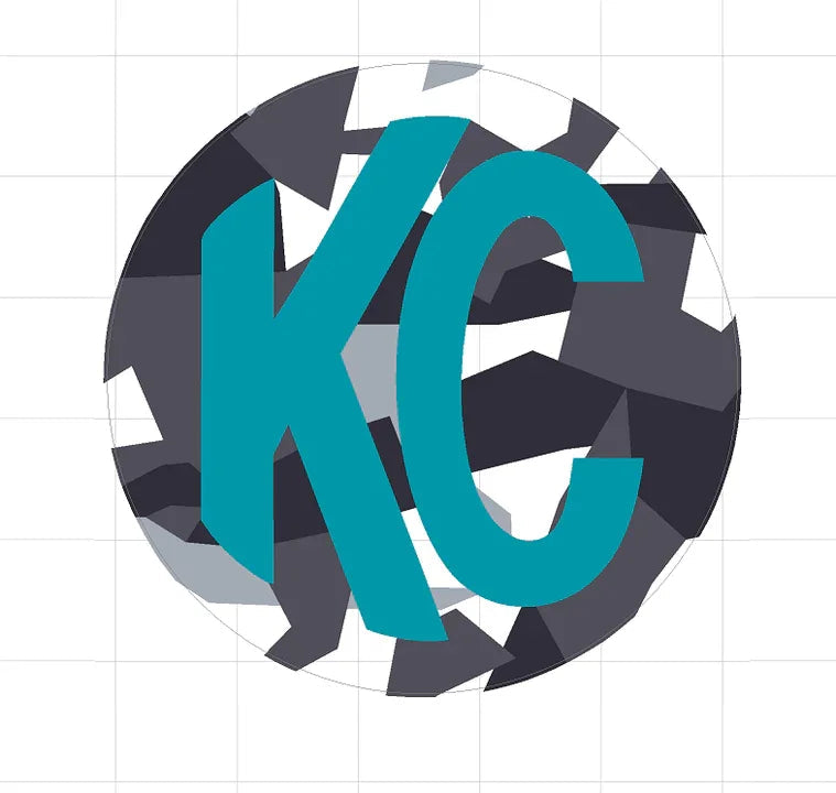 KC HiLITES Era 4 ROUND Series Light Cover Overlays - Universal StickerFab