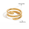 18K Gold Titanium Steel Spring Ring Vera Lux