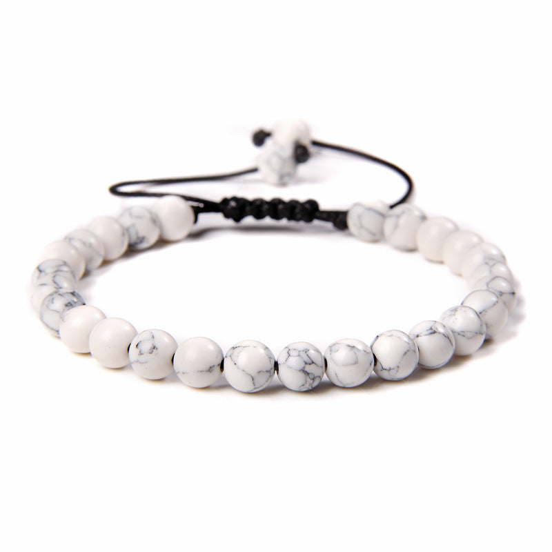 6mm Natural Stone Beads Womens Bracelet Yoga Energy Sports Vera Lux